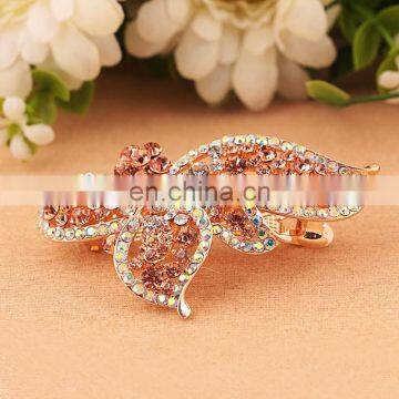 Latest Fashion Rhinestone Wig Shape Barrette Hair Clip