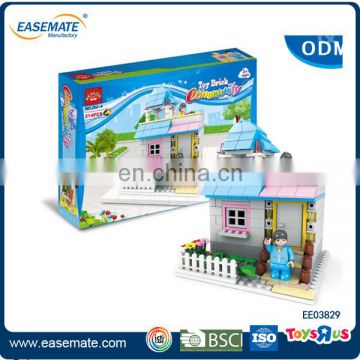 Hot sale plastic house blocks building toy educational gift