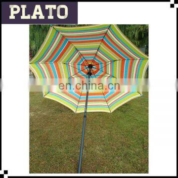 High quality fashional umbrella outdoor beach rainbow umbrella for sale