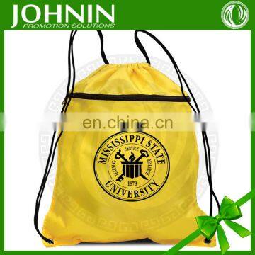 Eco-friendly promotional cheap custom polyester drawstring bag