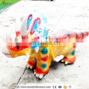 KAWAH Amusement Park Dinosaur Rides Electric Coin Operated Animal Scooter For Kids