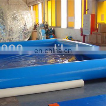 Commercial inflatable aqua ball swimming pool in blue