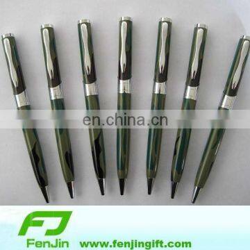 Army color metal detectable ballpoint pen