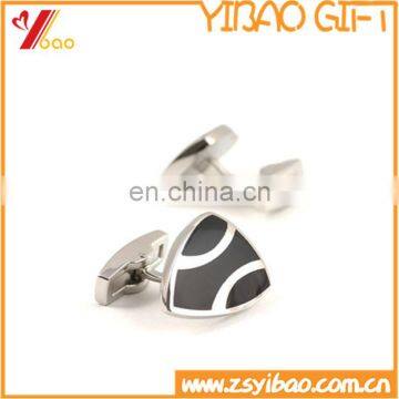 Shield shape fill in color soft enamel cufflinks with gift box