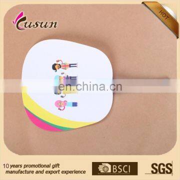 Custom Promotion PP Handle Color Printing advertising plastic hand fan