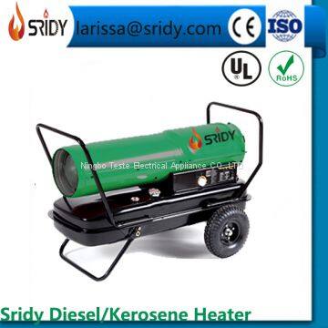 DH-30A  oil forced heat exchange 30KW Industrial Kerosene Diesel Space Heater on Wheels 105000BTU