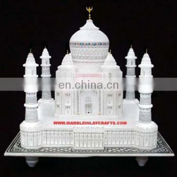 White Marble Taj Mahal Model Taj Mahal Replica, Marble Taj Mahal Replica Gift Product