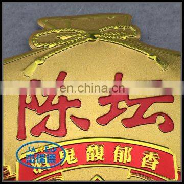 Custom Engraved Metal Craft Aluminum Wine Bottle Label photo-3