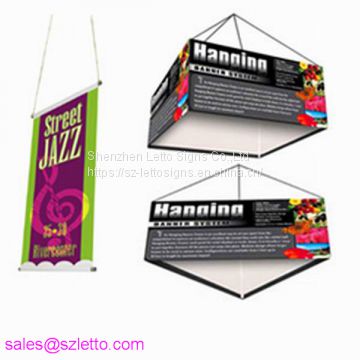 Hanging digital printing fabric polyester banner for advertising