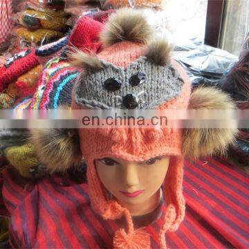 2013new fashion fur wool hat for young ladies