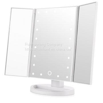 Top Tri-Fold LED 21/22 LEDs Makeup Mirror