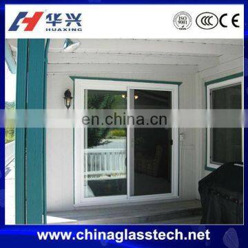 CCC environmentally friendly clear glass pvc frame interior sliding door for toilet