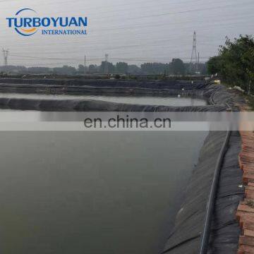 190gsm waterproof black Polyethylene lining / plastic 2mm pond liner geomembrane hdpe for shrimp raising