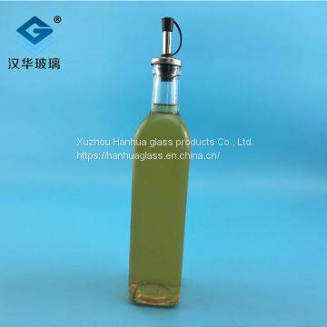 Wholesale 500 ml Square Olive Oil Glass Bottle photo-3