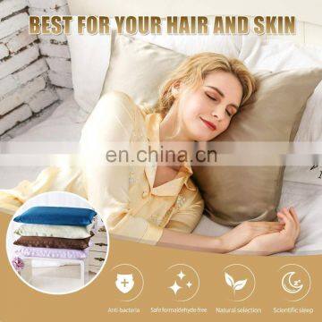 2020 Top Sell 100% 22mm Mulberry Silk Pillowcase Plain With Zipper photo-3