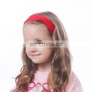 Girl Solid Nylon headband Kids concise handmade headwear 10colors