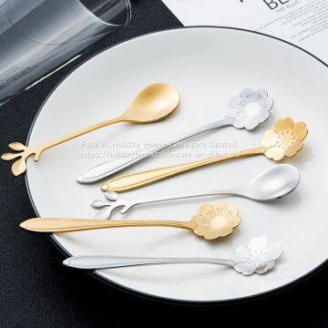 Stainless steel spoon with long handle
