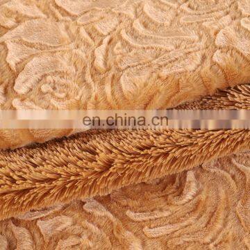 New Design Yellow Real Patchwork Faux Fur Winter Throw Blanket for Bed photo-6