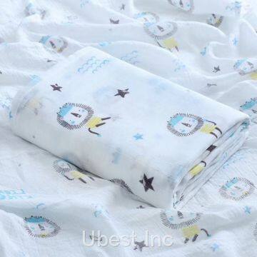New Design 100% Cotton Crochet Blankets Baby Muslin Swaddle Kids photo-2