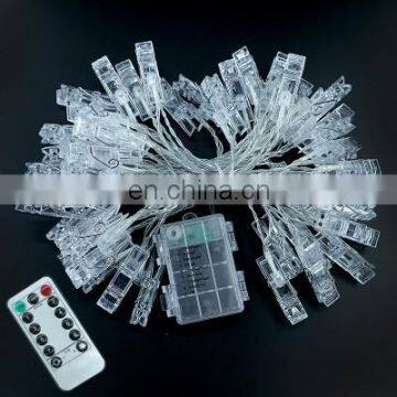 Home Decoration 50Leds Photo Clip Led String Lights With 8 Modes Remote Control photo-3