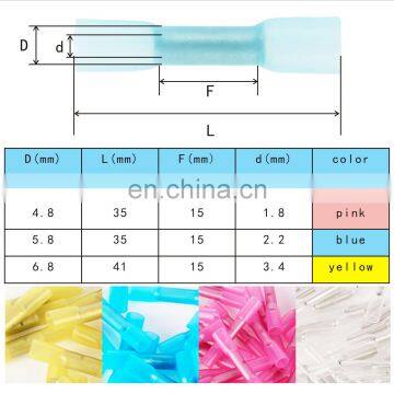 Hampool Good Reputation Yellow 12-10AWG HDPE Electrical Crimp Automotive Shrinkable Waterproof Butt Connectors photo-7