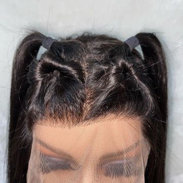 KHH Wholesale Brazilian Straight with Pre Plucked Hairline for Black Women, Lace Front Human Hair Wigs