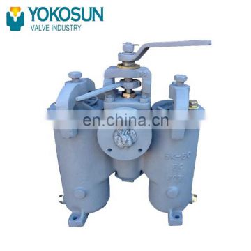 JIS F7208 DUPLEX OIL STRAINER(H TYPE) 5K