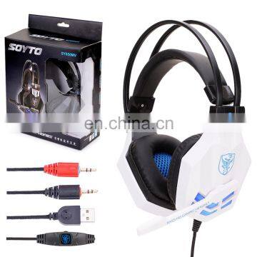 Golden Sky Hot Selling Gamer Headphones Gaming Headset 3.5Mm Earphone Headband With Microphone Led Gaming Headset Wholesale