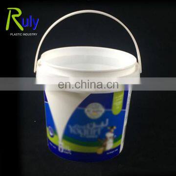 Wholesale BPA free yogurt bucket 1L plastic bucket