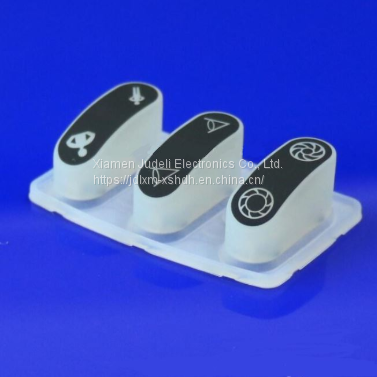 Transparent silicone button