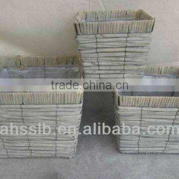 2013 Antique Color Woven Willow Garden Decoration Flowerpot photo-4