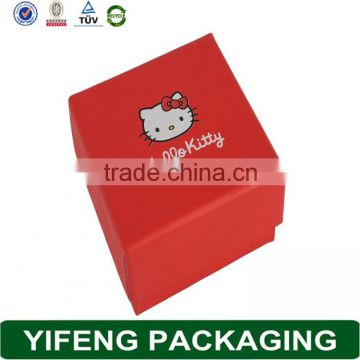 red color cardboard cute box wholesale, young gift packaging watch storage box