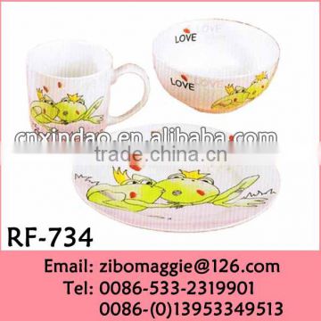 Wholesale Promotional Kids 3pcs Fine Porcelain Dinnerware for Tableware