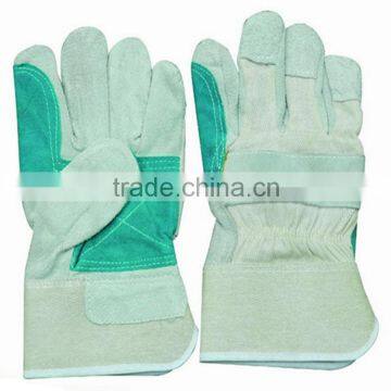 Reinforce palm leather safety working gloves with high quality