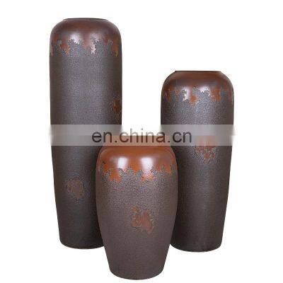 Antique Flow Glaze Large Big Floor Flower Ceramic Vase Decoration Vase From China photo-2