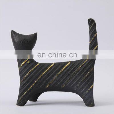 Modern Luxury Gold Ceramic Cat Egypt Style Animal Sculpture Decor Home Accessories photo-4