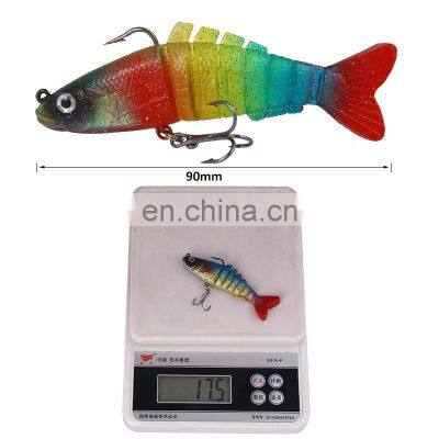 Amazon 8-section Multi Jointed 9cm 17.5g Soft Plastic Jointed Fishing Lure for Freshwater Saltwater Fishing photo-5