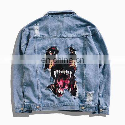 2021 Clothes Supplier Wholesale Custom Embroidery Patches Denim Jacket photo-5