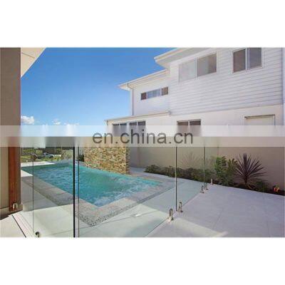 Customized Use Exterior Pool Fence Spigot Frameless Glass Railing