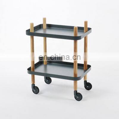 A Double-shelf Table Modern Shelf Storage Side Table