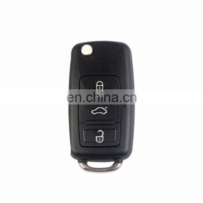 3 Buttons Flip Folding Car Remote Key Shell Case Fob For VW Passat Polo Golf Touran Bora Ibiza Leon Octavia Fabia Car Key Cover