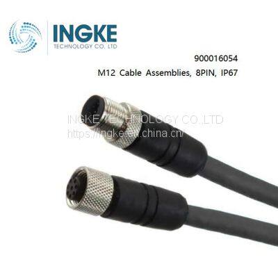 INGKE,900016054,M12 Cable Assemblies, 8Pin, Male to Female,IP67