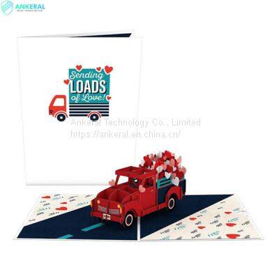 Truckloads of Love 3D Pop-up Card Best Expressing Love to Your Lovers on Valentine’s Day