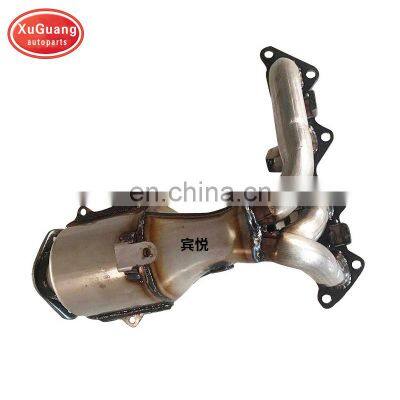 XUGUANG hot sale stainless steel exhaust manifold three way catalytic converter for JAC binyue 1.8