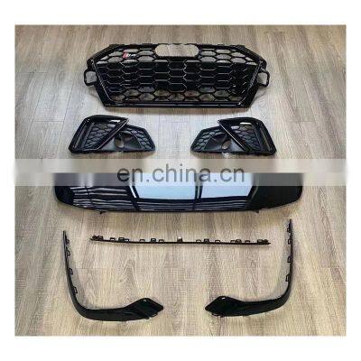 whole grill for Audi A4 S-line B9.5 sport style Front bumper grill with honeycomb grille ABS change to S4 2020 2021 2022