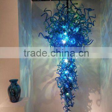 Blue Large Art Glass Chandeliers