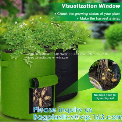 Eco-Friendly PE Potato Growing Bag Garden Planter Bags Reusable Washable Grow Pots Waterproof, Smart Pots for Vegetable photo-2
