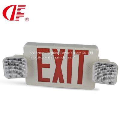 UL certificate led emergency exit light and double headlight backup emergency ligting 2*2.2W