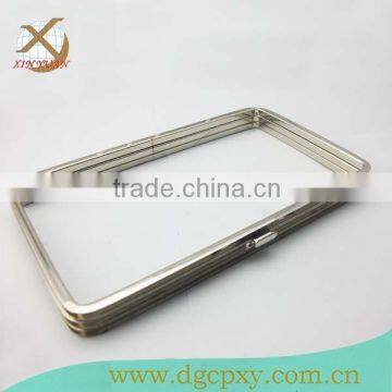 Small smart lock nickel rectangle clutch box frame