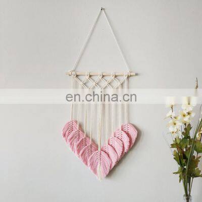 Artilady The New Listing Artilady Home Deco Decor Bedroom Boho Farmhouse Leaf Wall Hanging Macrame Tapestry Custom photo-5